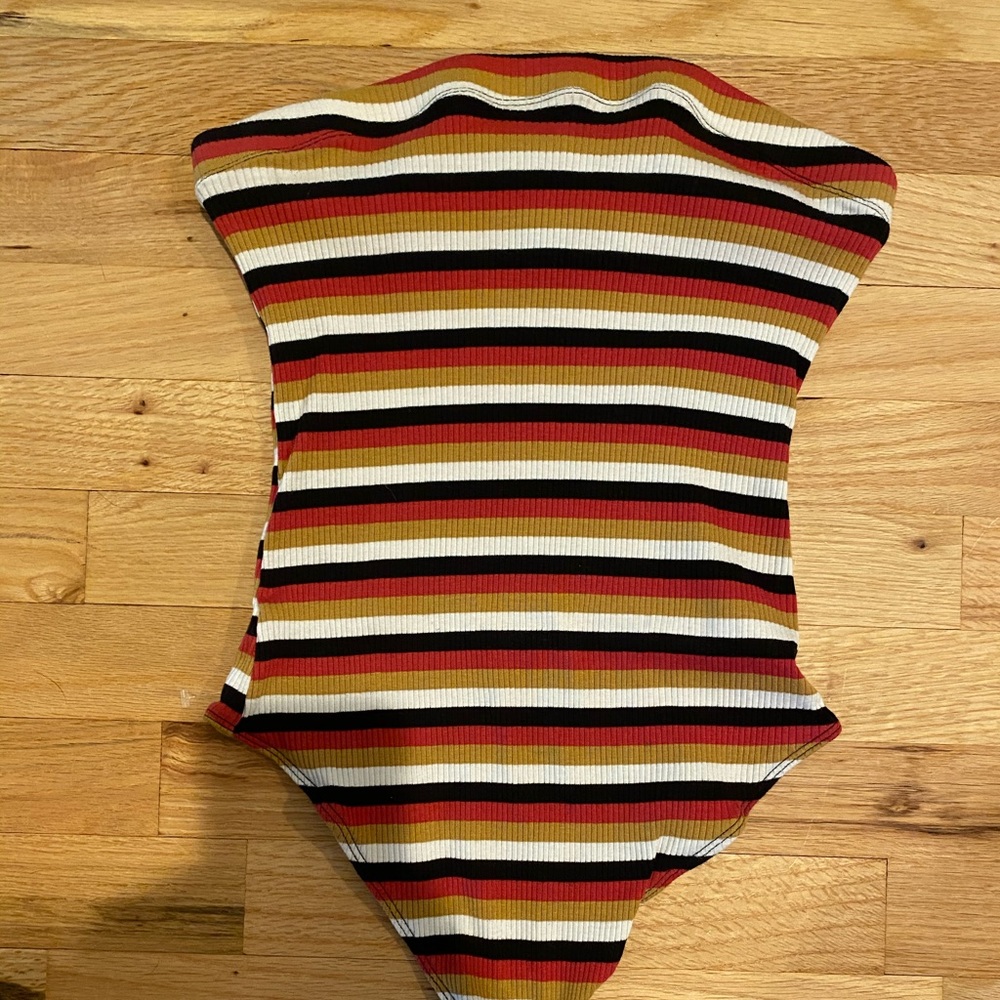 Striped strapless bodysuit from Urban Outfitters!